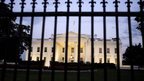 White House behind a fence