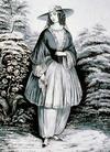 Bloomer, Amelia Jenks: Currier &amp; Ives rendition of bloomers