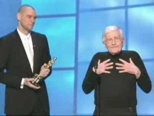Jim Carrey presenting an Honorary Oscar® to Blake Edwards