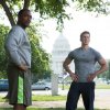 Still of Chris Evans and Anthony Mackie in Captain America: The Winter Soldier (2014)
