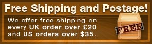 Free Shipping and Postage - 
	We offer free shipping on every UK order over £20 and US orders over $35.
