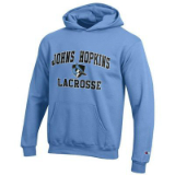 Hopkins Lacrosse Shielded Blue Jay Fleece Hood - Light Blue