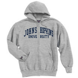 JanSport Johns Hopkins University Full Zip Hood - Grey