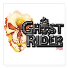 Ghost Rider Logo Square Sticker 3" x 3"
