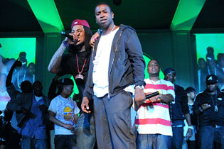 Waka Flocka Flame and Gucci Mane perform at Ne-Yo's VMA After Party in Hollywood on September 12