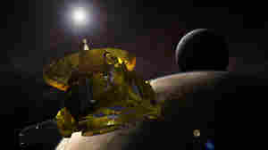 NASA's New Horizons mission will be the first ever to visit Pluto and its moons. This artist's conception shows the probe as it passes the dwarf planet.