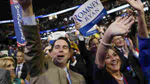 Wisconsin Gov. Scott Walker and his wife, Tonette, cheer during the 2012 Republican National Convention in Tampa, Fla. Tonette Walker's views on issues such as same-sex marriage are potentially at odds with those of her husband, who is expected to announce his presidential run Monday.
