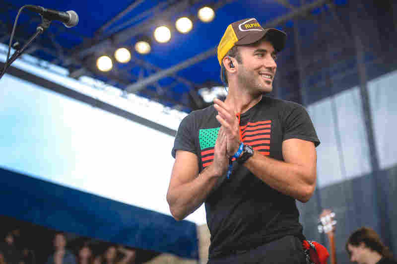 Sufjan Stevens looked just as happy as his audience when he performed Saturday at the 2015 Newport Folk Festival.