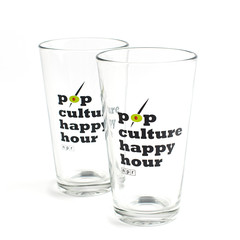 Pop Culture Happy Hour Pint Glasses