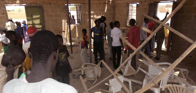 L’attentato di ieri alla Church of God,Potiskum, Nigeria (Foto Ap)