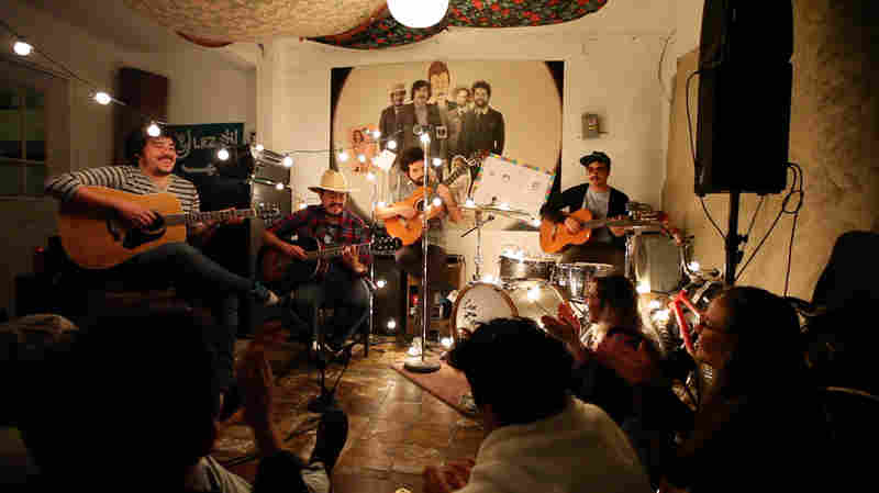 Los Romanticos de Zacatecas, performing for a video shoot in Mexico City.