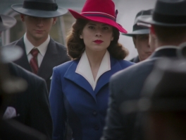 Hayley Atwell as Agent Carter.