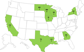 Persons infected with the outbreak strain of Salmonella SaintPaul, by State