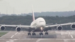 Pilots expertly maneuver jumbo aircraft to safely land in Germany