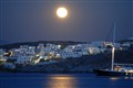 Naussa (Paros, Greece) in Moonlight