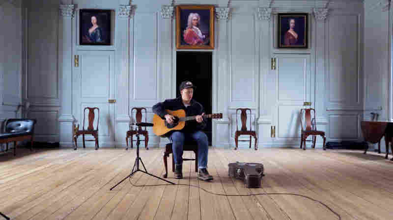 Daniel Bachman performs for a Field Recordings video shoot at Stratford Hall, birthplace of Robert E. Lee in Stratford, Virginia.