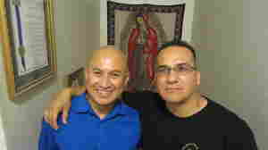 Victor Barillas (left) and his friend Joey Ponce de Leon. Ponce de Leon opposed the HIV prevention pill until learning it had saved Barillas.