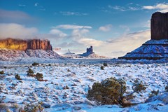 Monument Valley in snow
