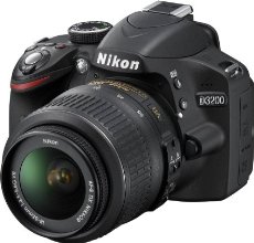 Nikon D3200 Digital SLR Camera with 18-55mm VR Lens Kit - Black (24.2MP) 3 inch LCD