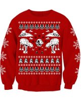 Adults Star Wars Christmas Jumper TV Movie Inspired Christmas Sweatshirt Red