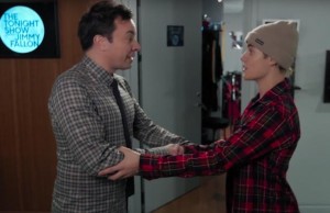 Jimmy Fallon and Justin Bieber on "The Tonight Show"