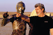 George Lucas directs C3P0, played by Anthony Daniels, on the set of "Star Wars: Revenge of the Sith." 