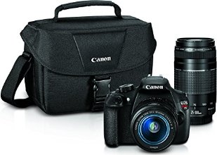 Canon EOS Rebel T5 Digital SLR Camera with EF-S 18-55mm IS II + EF 75-300mm f/4-5.6 III Bundle