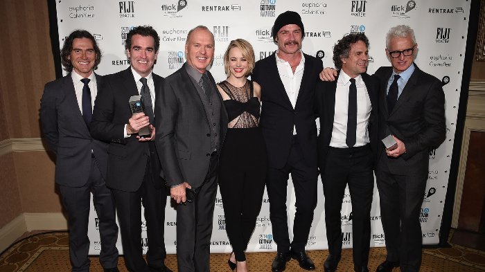 Michael Keaton, Liev Schreiber, Billy Crudup, Brian d'Arcy James, Mark Ruffalo, John Slattery and Rachel McAdams