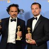 Leonardo DiCaprio and Alejandro González Iñárritu at event of 73rd Golden Globe Awards (2016)