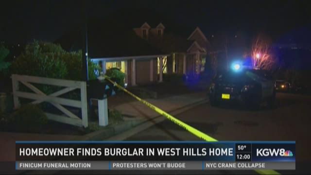 Homeowner finds a burglar in west hill home