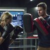 Still of Katie Cassidy and Stephen Amell in Arrow (2012)