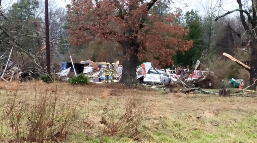 Storm damage in Waverly. (Source: WRVA)