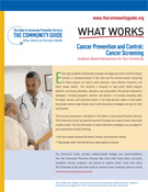 What Works: Cancer screening fact sheet