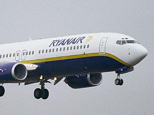 This is an undated company photo of a Ryanair Boeing 737-800. Boeing Co. won an order from Ireland's Ryanair Holdings Plc for as many as 100 jetliners valued at $6 billion, giving the planemaker a boost in a year when it may fall behind Airbus SAS as the largest commercial-aircraft maker. Source: Boeing Co./ via Bloomberg News.