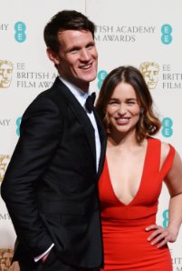 Matt Smith and Emilia Clarke at event of The EE British Academy Film Awards (2016)