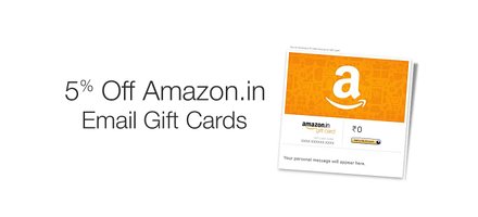 5% Off on Amazon.in Email Gift Cards