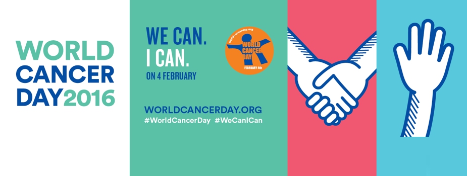 World Cancer Day 2016: We Can. I Can. on February 4. worldcancerday.org