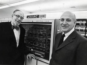 ENIAC inventor John Mauchly (left) taught physics at Ursinus in the 1930s.