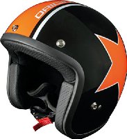 Origine helmets 202500010100506 Jethelme Primo Astro, Größe : XL, Glänzend Schwarz/Orange