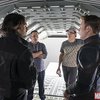 Still of Chris Evans, Anthony Russo, Joe Russo and Sebastian Stan in Captain America: Civil War (2016)