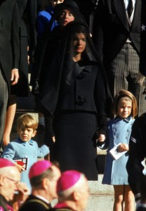 Jacqueline Kennedy with her children at the public funeral of President Kennedy in 1963. (Corbis)