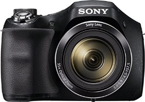 Sony DSCH300 Digital Compact Bridge Camera (20.1 MP, 35x Optical High Zoom) - Black