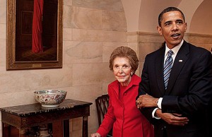 President Obama and Nancy Reagan