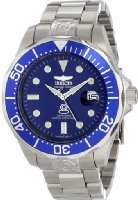 Invicta Pro Diver Unisex Analogue watch with Blue Dial Silver Stainless Steel Bracelet INVICTA-3045