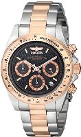 Invicta Speedway Men's Quartz Watch with Black Dial Chronograph Display and Multicolour Stainless Steel Bracelet 6932