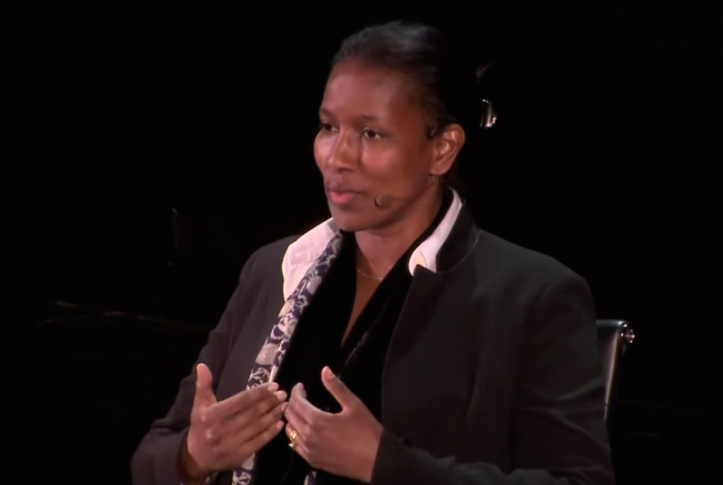 Ayaan Hirsi Ali on stage at the 2016 Women in the World New York Summit.