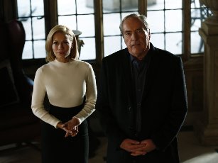 Still of Powers Boothe and Bethany Joy Lenz in Agents of S.H.I.E.L.D. (2013)
