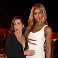 Marcia Gay Harden and Laverne Cox at event of The 67th Primetime Emmy Awards (2015)