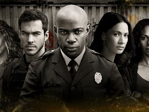Claudia Black, Kristen Gutoskie, David Gyasi, Christina Marie Moses, and Chris Wood in Containment (2016)