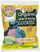 Earth's Best Sesame Street  Letter of the Day Cookies - Vanilla Snack Pack ...